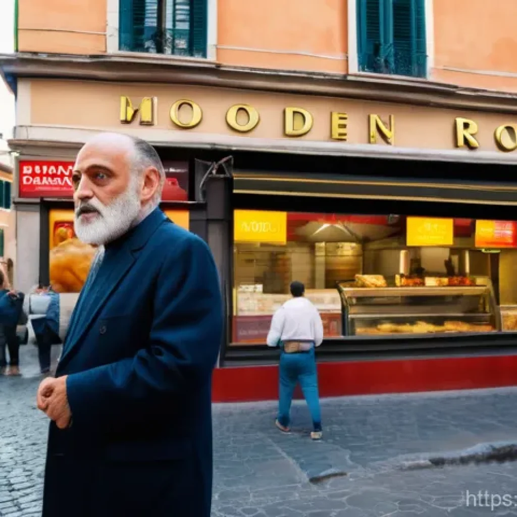 슬로우 푸드 운동 참여하는 법 - A dignified man resembling Carlo Petrini, dressed in smart-casual European attire, stands assertivel...